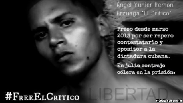 Free Critico poster created by his supporters during his hunger strike.