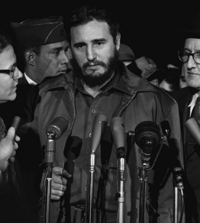 Fidel Castro arrives MATS Terminal, Washington, D.C. 1959. Photo: Wikimedia Commons.