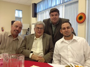The author with one of those retired but not gone away, Dr. Marcos Antonio Ramos, along with the leaders Pablo Miret and Luis Estevez