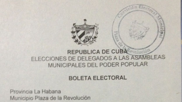 Ballot for Election of the Municipal Assemblies of People's Power (Photo: Yoani Sánchez)
