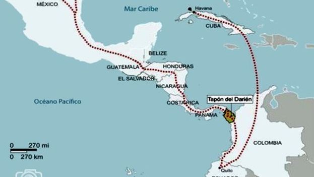 The route of migration for Cubans. (Reportero24)