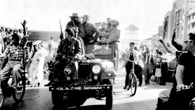8 -- Fidel Castro entering Havana on January 8, 1959