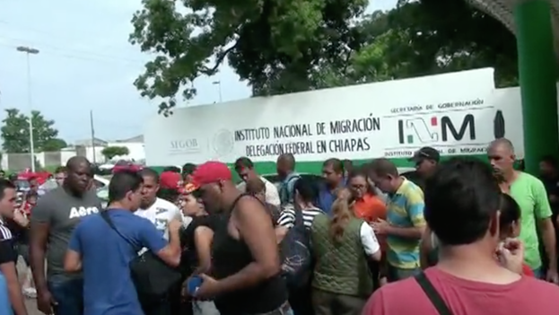 Mexico is one of the countries that Cubans who want to travel on foot to the United States have to cross. (Marti TV / screenshot)