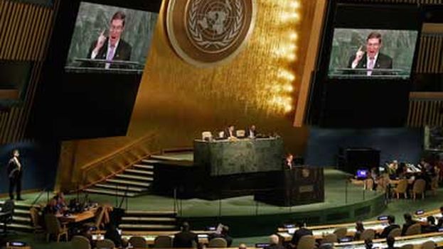 Cuban Foreign Minister Bruno Rodriguez, in his address to the 70th UN General Assembly. (MFA)