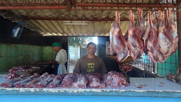 Meat for sale in the market in Camagüey. (Sun Basulto Garcia)