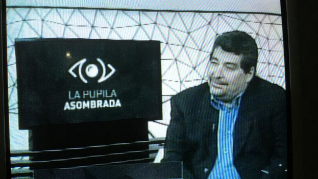 Screen shot of the Cuban television program 'The Amazed Pupil’ directed by Iroel Sanchez.