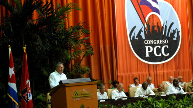 President Raul Castro at the inauguration of the Sixth Congress of the Communist Party of Cuba.
