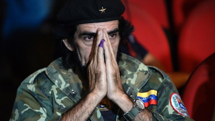 A “Venezuelan Che Guevara” after finding out the election results (Internet photo)