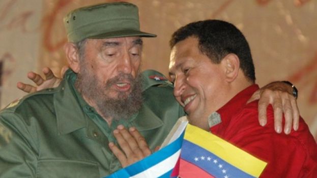The Cuban president Fidel Castro and the late Venezuelan President Hugo Chavez. (DC)