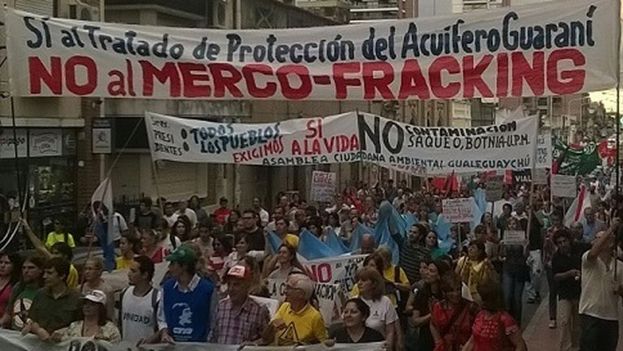 A demonstration against the costs of the Mercosur Summit in 2014. (Digital Analysis)