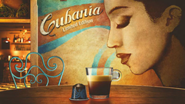 Nespresso advertising for a limited edition made in 2014 as a tribute to Cuban coffee. (Nestle)