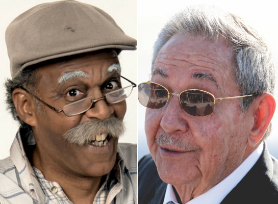 Left: the TV character "Ruperto". Right: "Ruperto in reverse" aka Cuban president Raul Castro